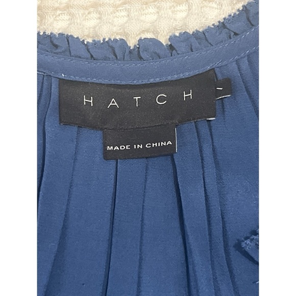 Hatch The Myra Maternity Dress Women's Size 1 Small Blue Lined Boho Prairie - Picture 13 of 15